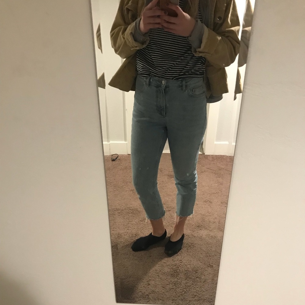 TopShop cropped mom jean